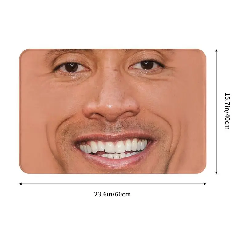 The Rock Dwayne Meme Front Door Mat Anti-Slip Outdoor Quick Dry Doormat Kitchen Bedroom Entrance Rug Carpet