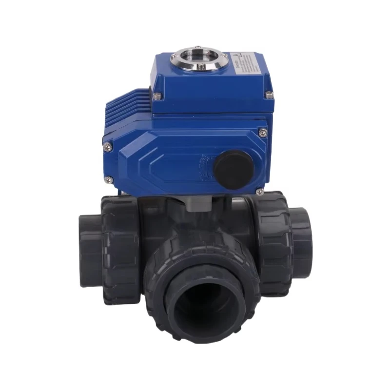 Irrigatiesysteem Driedelige Binnendraad Elektronische Elektrische Pvc Plastic 2-weg/3-weg Kogelkraan DN25 DN50 DN80 DN100