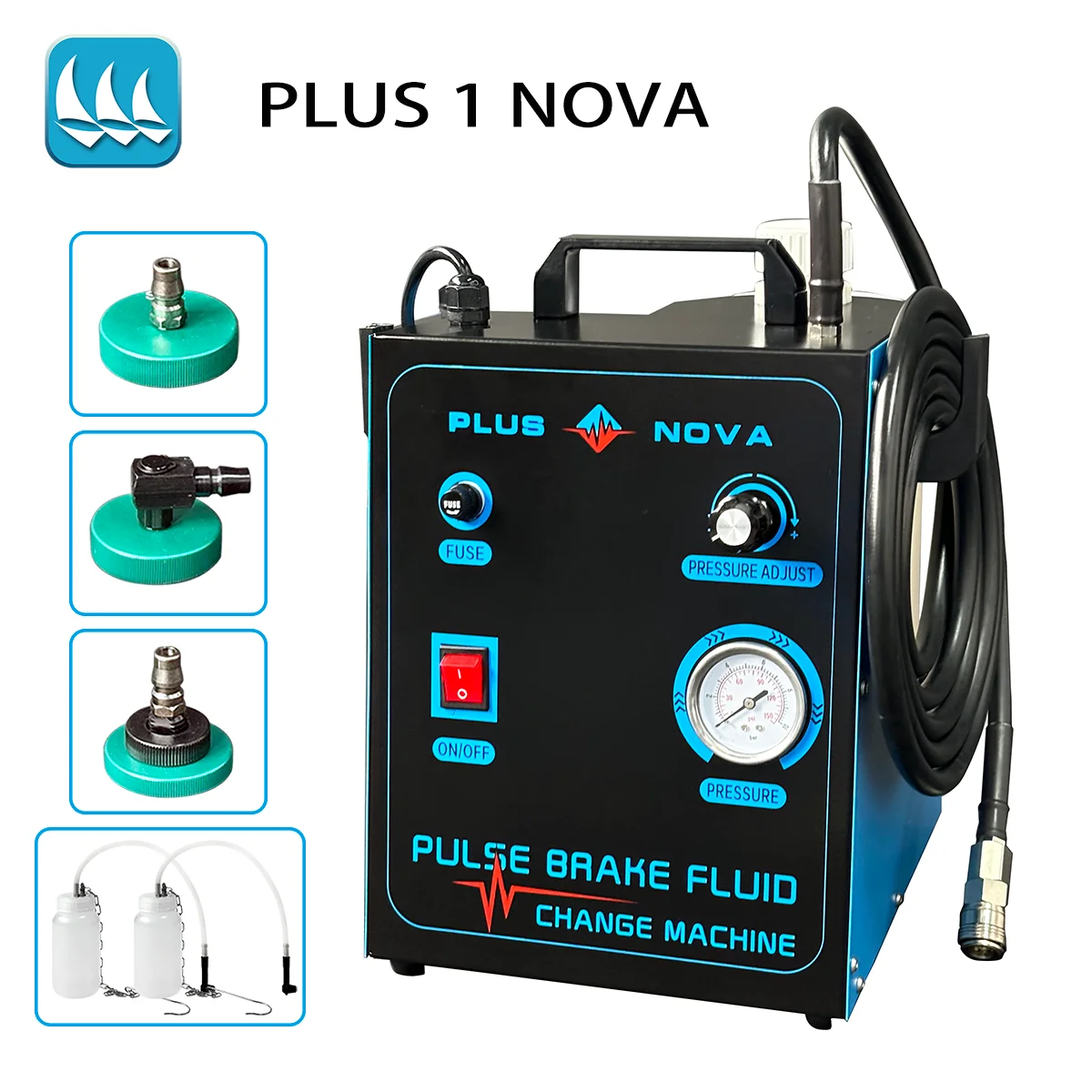 Car Brake Fluid Extractor Oil Pump Brake Oil Changer Machine Pulse Brake Oil Changer Extractorl With 2pcs Recycle Bottle