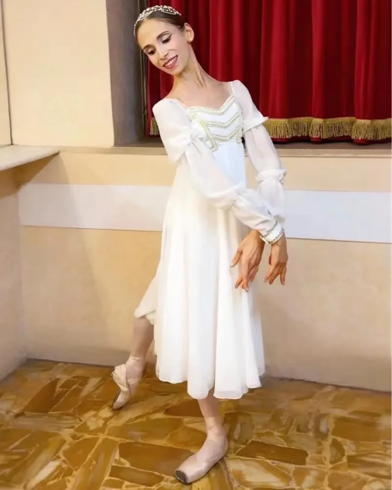 Adult La Bayadère Ballet Costume Girls Professional Competition Ballet Stage Tutu Dress Chiffon Dance Costume