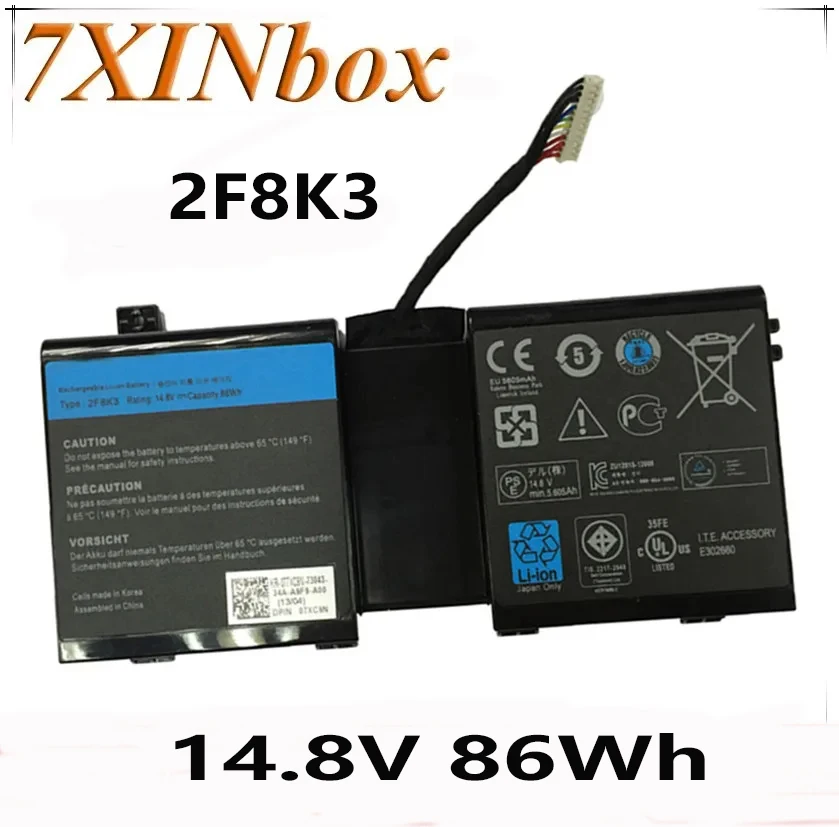 

7XINbox 2F8K3 0KJ2PX G33TT 02F8K3 KJ2PX 14.8V 86Wh Laptop Battery For Alienware 17 17X 18 18X M18X M17X ALW18D-1788 Tablet