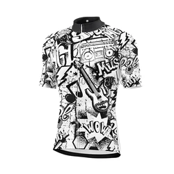 Graffiti and music Original personalized Men's Cycling Jersey Bike MTB Quick Dry Bicycle Race Cycling Wear Popular