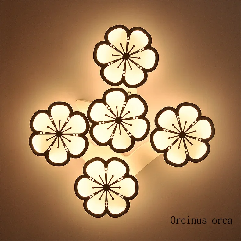 Cartoon creation plum blossom LED ceiling lamp living room bedroom children room lamp modern simple art ceiling lamp