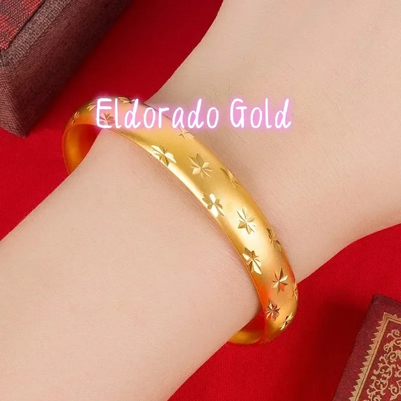 

Золотой браслет Eldorado Gold 2025: высококачественный, из золота 18K AU750, с дизайном «Звездное небо», модный, элегантный, открытый, роскошный.