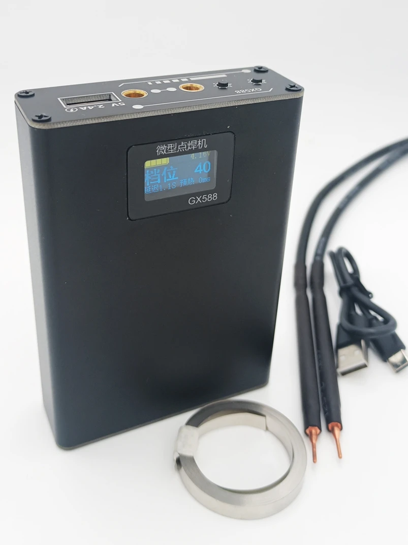 Imagem -03 - Oled Handheld Portátil 18650 Celular Bateria de Lítio Ponto Soldador Pequeno Faça Você Mesmo Conjunto Completo Acessórios Peças Ferramenta Profissional