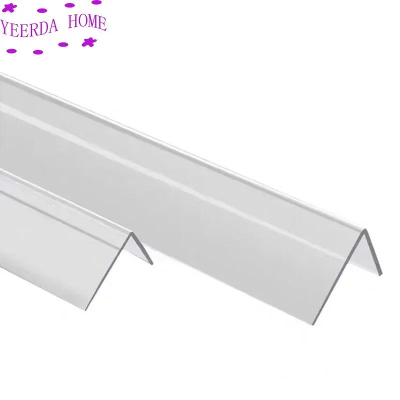 

Acrylic transparent corner protection strip Right Angle Plastic bar L-shaped External corner anti-collision strip