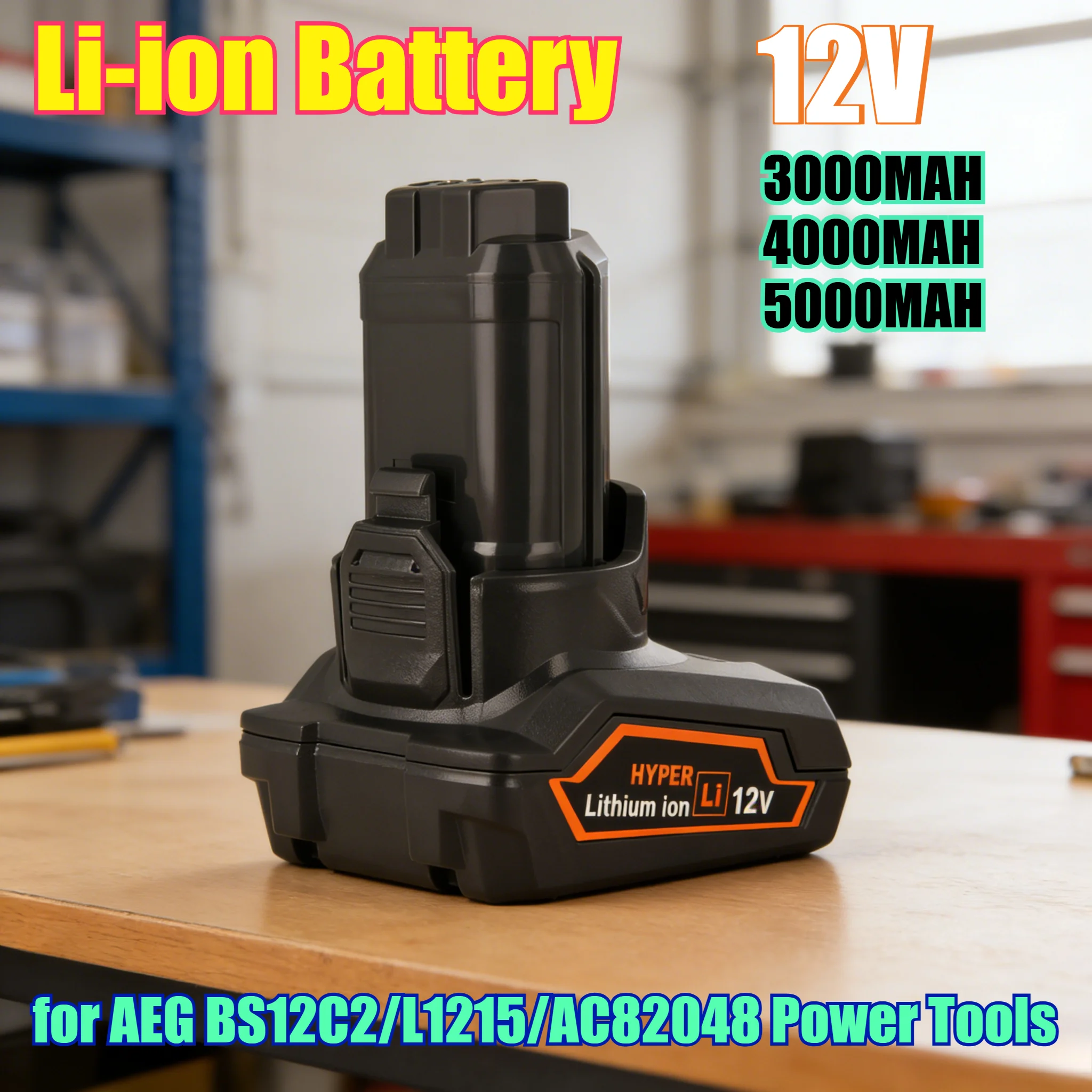 

Сменный литий-ионный аккумулятор высокой емкости 5000 мАч, 12 В для AEG BS12C2/L1215/AC82048, аккумулятор для быстрой зарядки электроинструментов