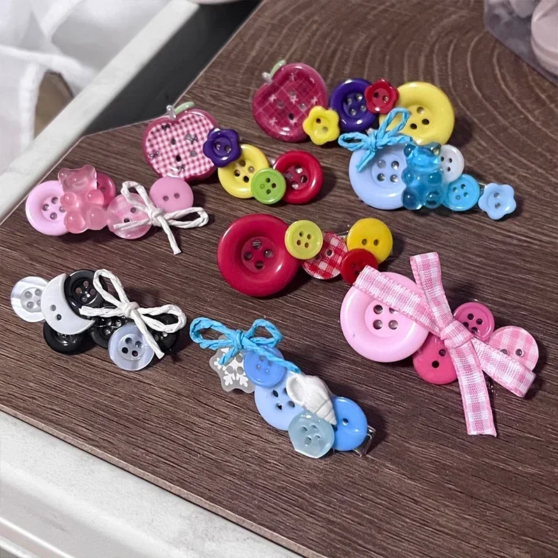 

10/20/30pcs Multicolour Plastic Buttons Crafts DIY Scrapbooking Cute Korean Cream Sewing Button Randomly Apparel Accessories