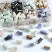 10PCS Couture Ceramic Tube Beads Loose Spacer Beads For Jewelry Making DIY Bracelet Necklace Accessories