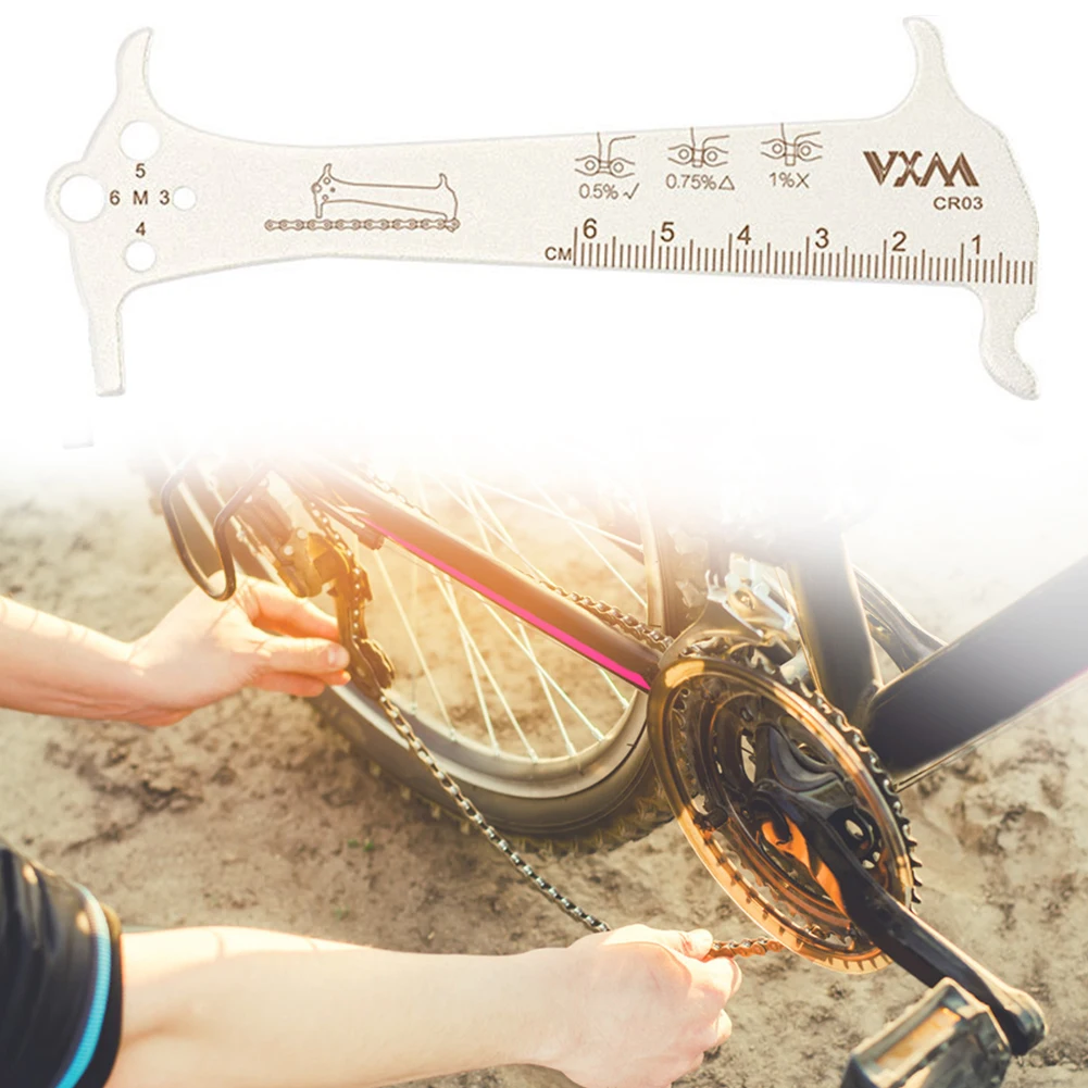 Indicatore di usura della catena della bici Righello Strumento di riparazione del ciclismo per il controllo delle catene della bicicletta MTB