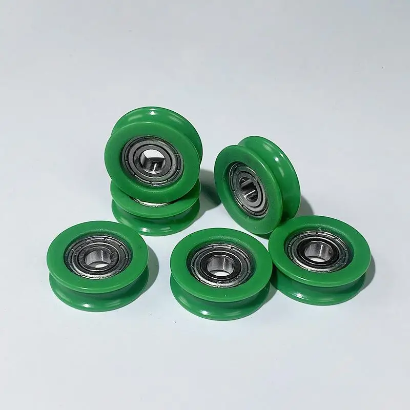 **1Pcs High Temperature Resistant Guide Wheel U Rubber-coated Bearing Pulley For Bathroom Mobile Doors And Windows
