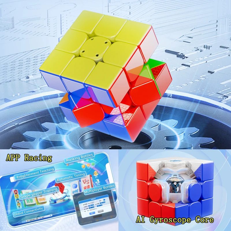 MOYU AI Smart Magnetic Cube 3x3x3 Professional Speed Bluetooth connectivity APP racing Children Toys Gift Game Speedcube