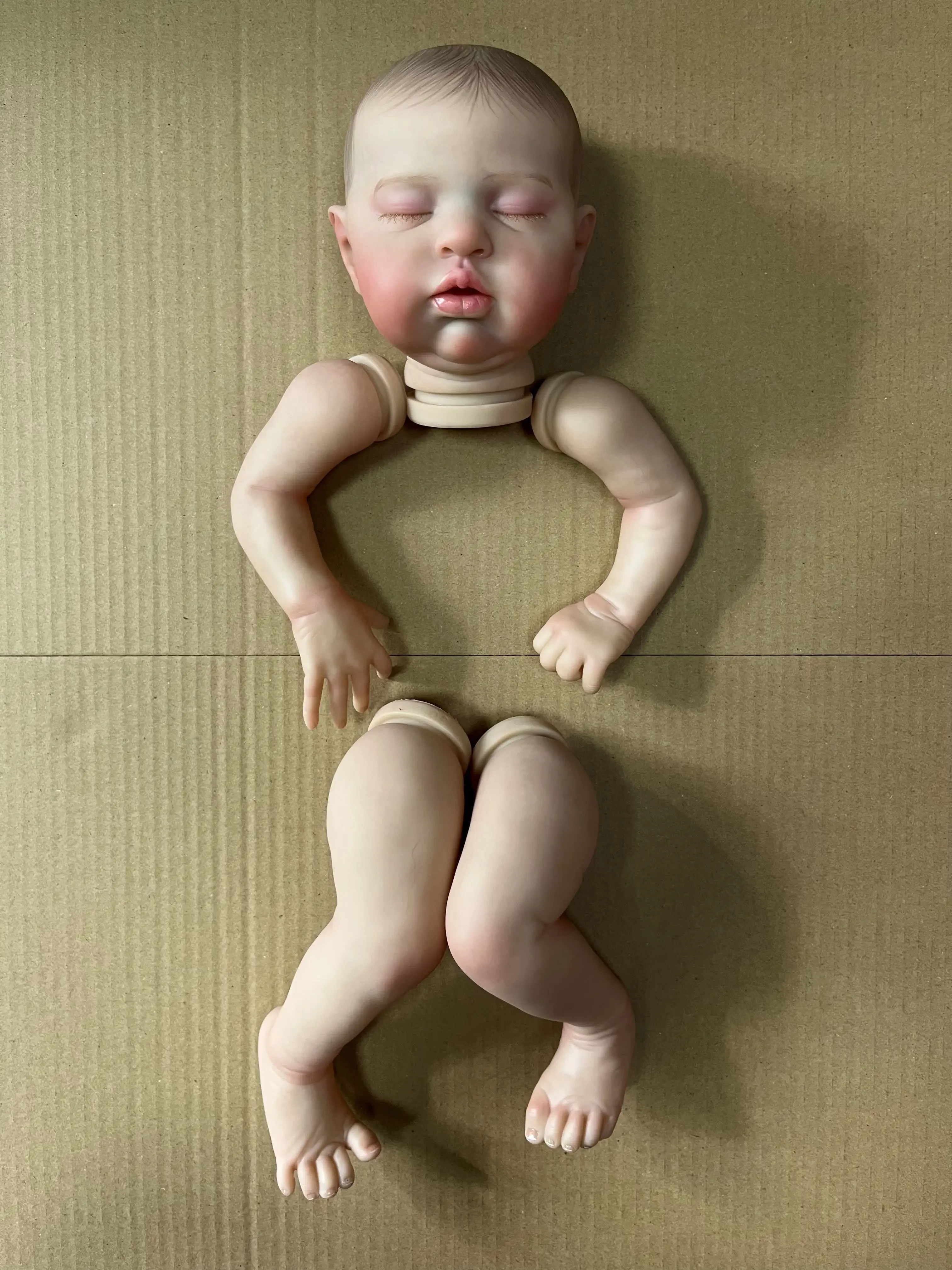 

SINO-BB 19inch Finished Doll Size Already Painted Teddy Kits Very Lifelike Baby Doll with Many Details Veins DYI Toys