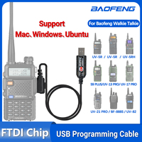 FTDI Chip USB Programming Cable Drive free for Baofeng UV-5R BF-888S UV 17 21 PRO UV18 Quansheng UV-K5 K6 Walkie Talkie With CD