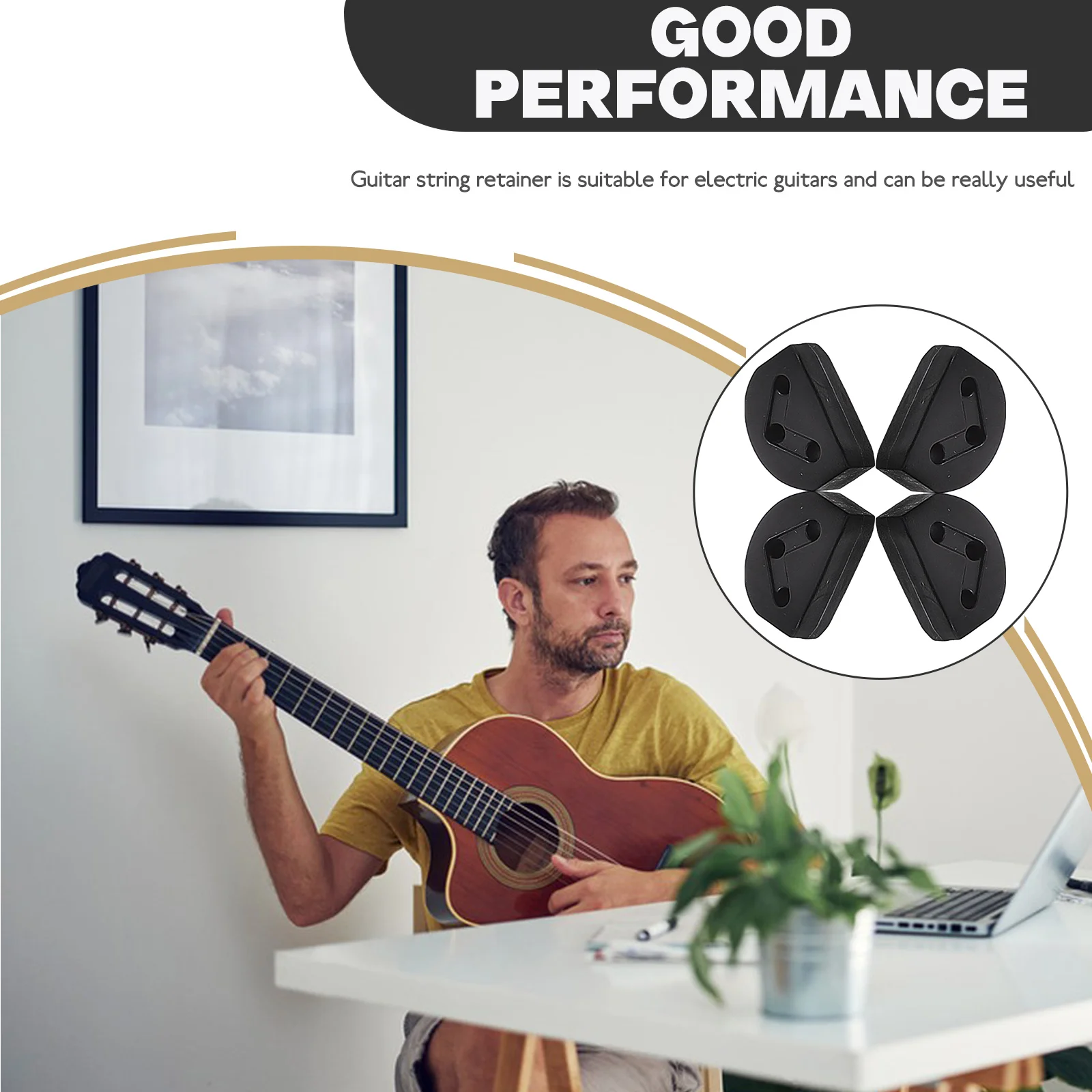 

12 Pcs Guitar String Nails White Color Durable Electric Guitar Part Bass String Retainer Musical Instrument Accessories