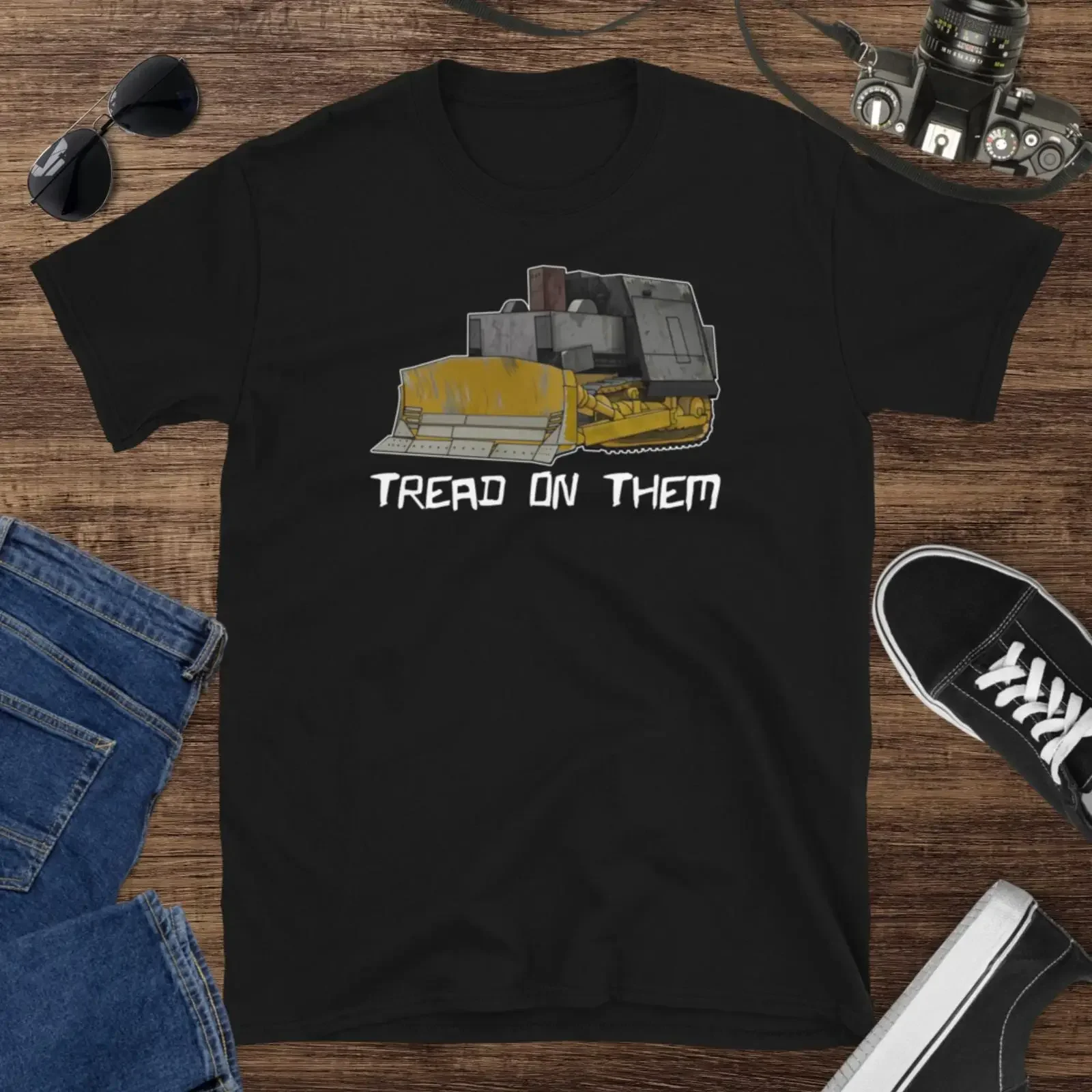 Killdozer Tread On Them T Shirt Marvin Heemeyer Tribute Bulldozer vintage Washed Stretched fashion Casual Breathable Stylish