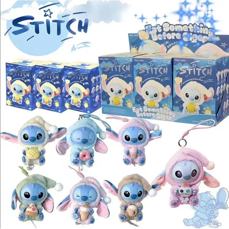 

Сумка-коробка Stitch Blind Box — виниловая подвеска серии «Eat Something Before Sleep» — милая кукла Mystery Box с пушистой куклой-сюрпризом в подарок