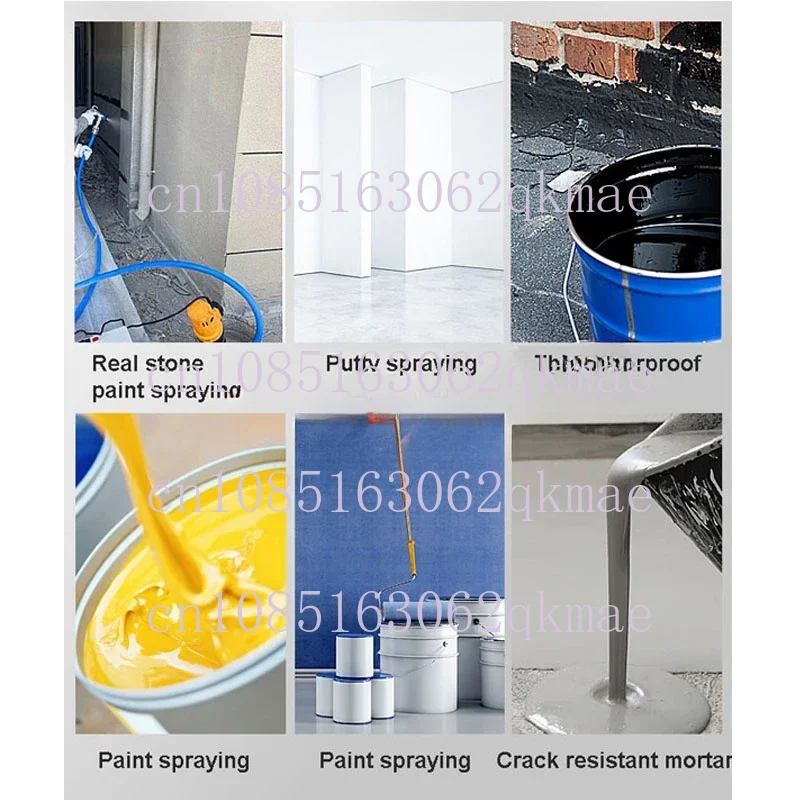 Real Stone Paint Spraying Machine 2.2KW Exterior Wall Putty Waterproof and Fireproof Coating Integrated   Sprayer