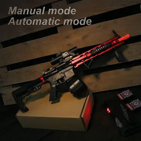 M4 Electric Gel Ball Blaster Toys, Manual/Automatic  Eco-Friendly Splatter Ball Blaster, Suitable For Outdoor Shooting Games