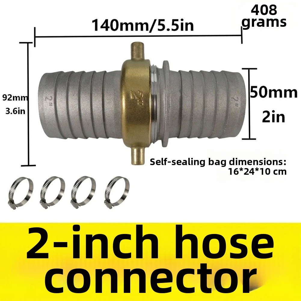 Aluminum Hose Connection Kit with 4 Secure Clamps Compatible with Standard Hoses for Home Garage and Outdoor Use