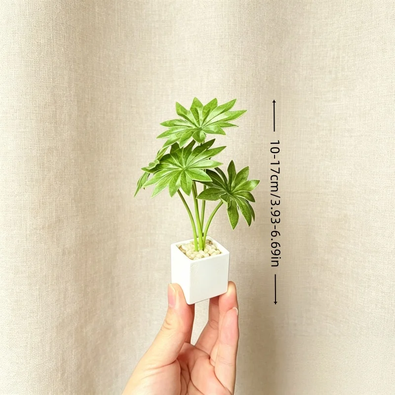 1 pieza, escala 1:6, planta artificial en maceta, decoración para casa de muñecas, micro paisaje con plantas en maceta.