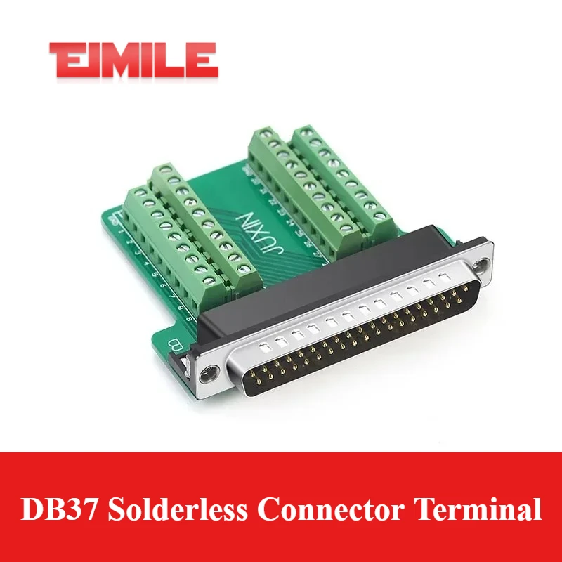 Solder-free DB37 Connector Small Volume 37Pin Male Female Wiring Terminal Joint Adapter Industrial Grade DB 37 Pin Connectors