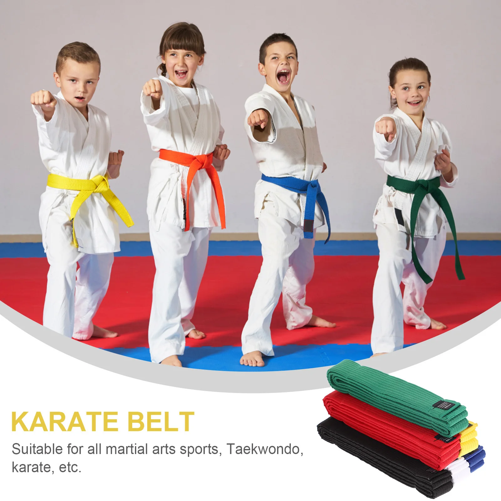 

6Pcs Black Karate Belts Cotton Uniform Belts for Martial Arts Training Easy to Clean and Use Martial Arts, Belt