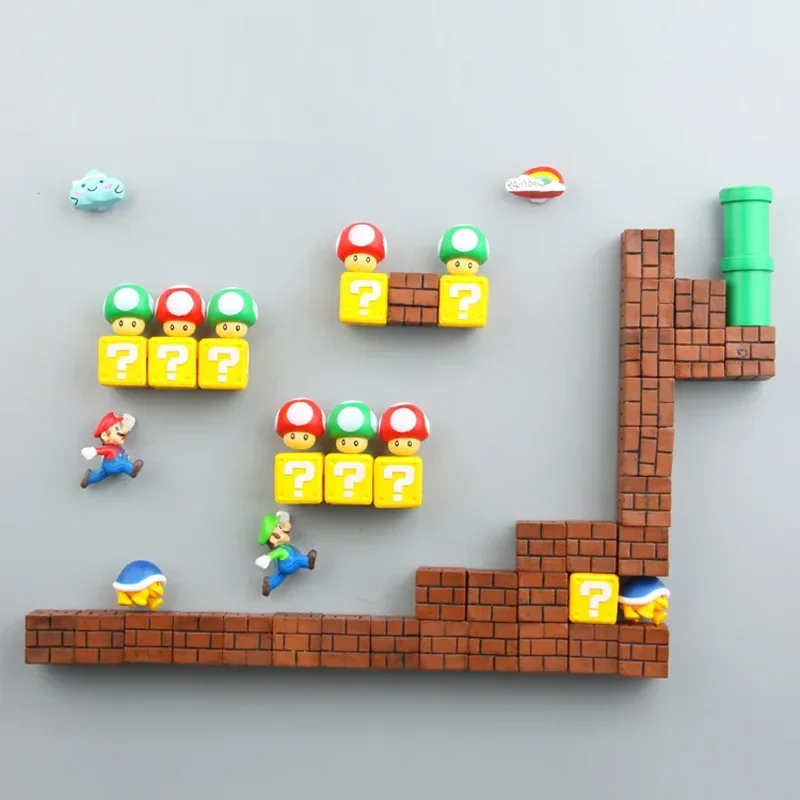 Game 3D Super CartoonMagnetic Refrigerator Stickers Home Decor Stickers 3D Message Information Fridge Magnet