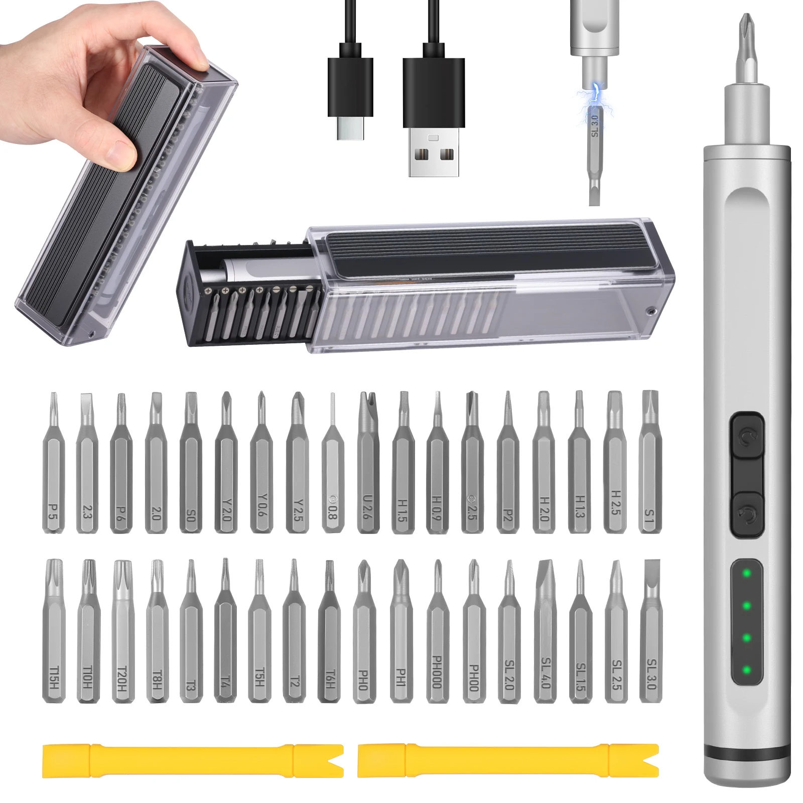 

Мини-набор электрических отверток, перезаряжаемый через USB, 350 мАч, регулировка, электрическая дрель, многофункциональный набор инструментов для разборки крутящего момента