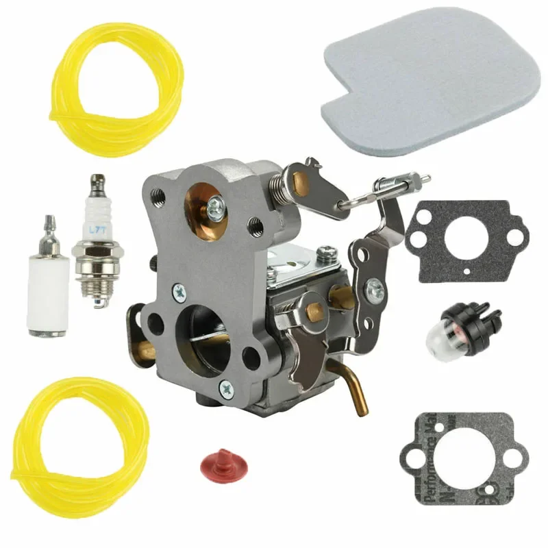 Imagem -04 - Kit de Carburador para Poulan P3314 P3416 P4018 Pp3816 para Zama C1m-w26c Motosserra Junta Primer Lâmpada Mangueira Combustível Kit Carburador