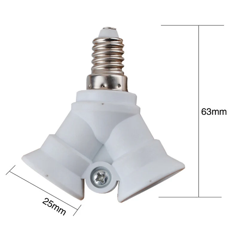 White Lighting Accessories Attachment Adjustable Base Socket Lamp holder Ceiling Rotatable PBT E14 Light Splitter