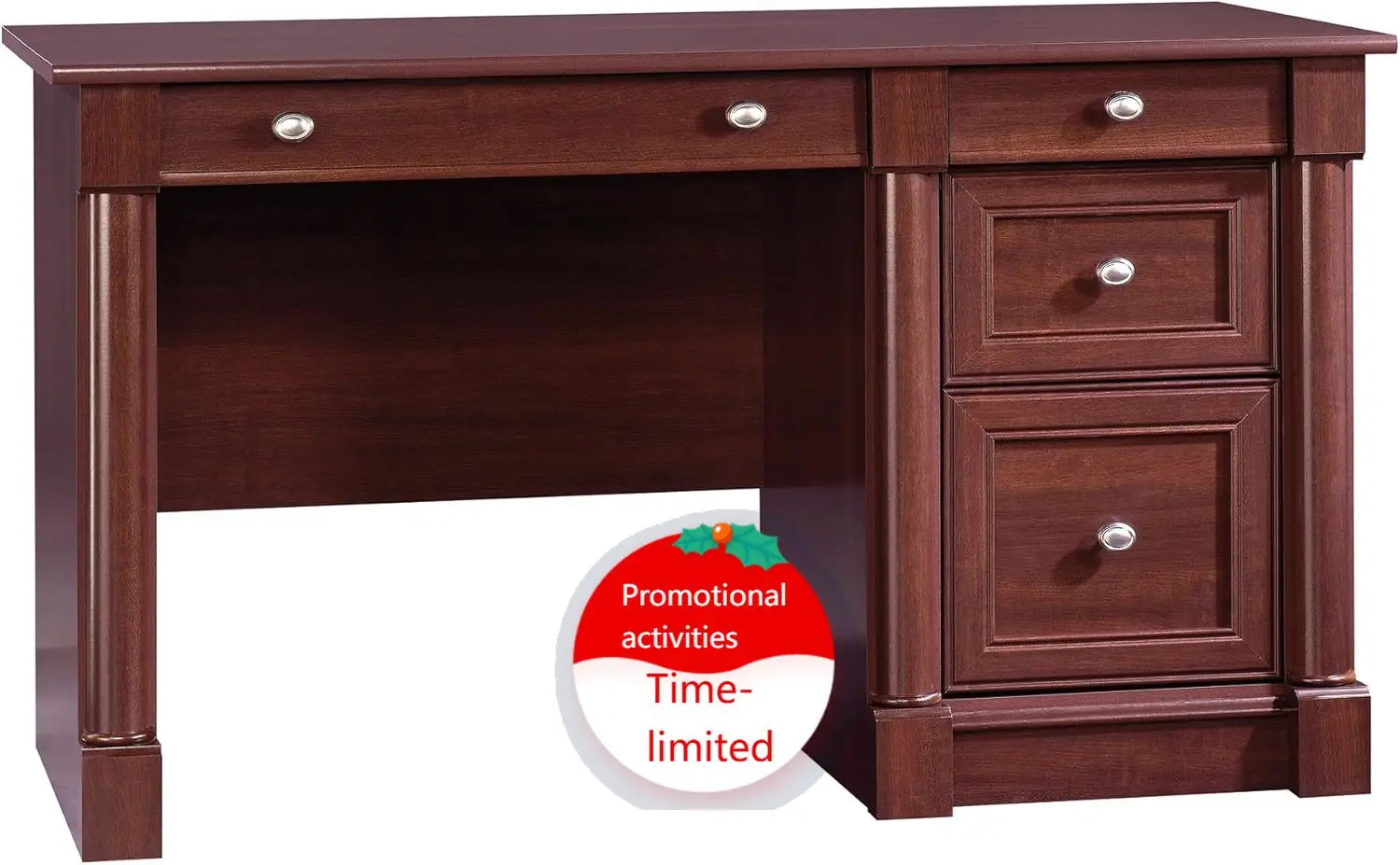 

Time-limitedPalladia Computer Desk with Drawers, Home Office Desk with File Cabinet Storage Drawer, Cable Management, Keyboard T
