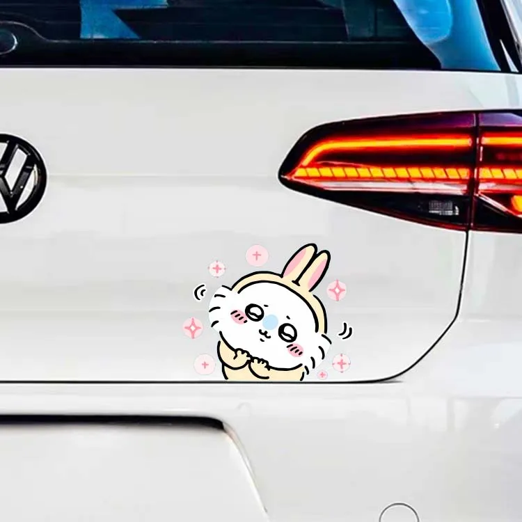 ملصق تزيين للكمبيوتر المحمول على شكل حقيبة خدش للسيارة والدراجات النارية من Chiikawa Momonga