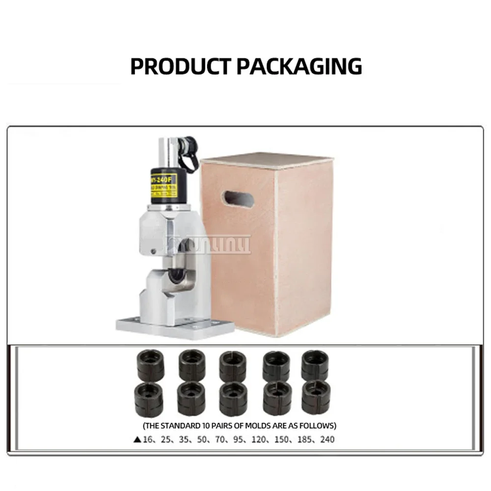 

Hhy-240f Hydraulic Wire Crimping Machine Copper Sleeve Crimping Pliers Copper Aluminum Terminal Split Crimping Pliers