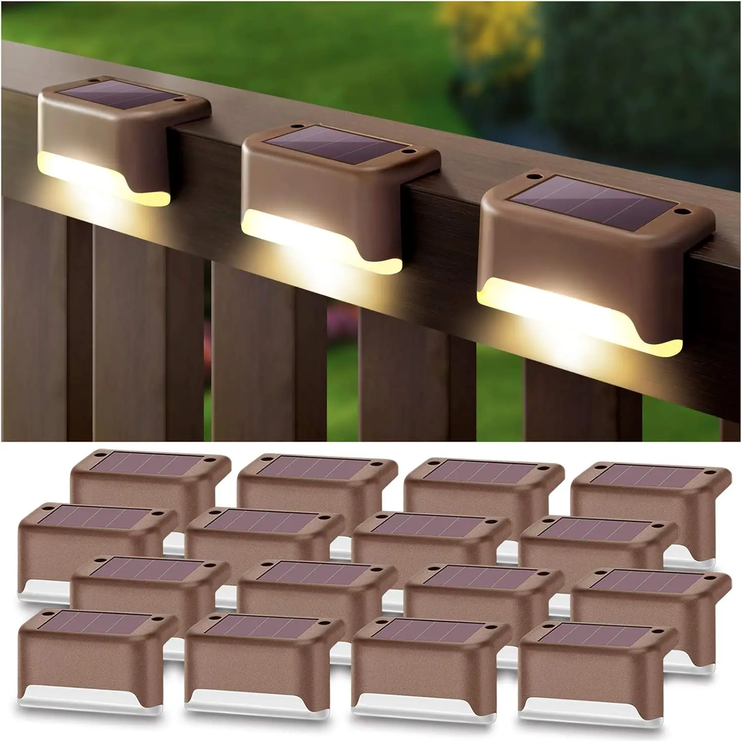 1/4/6pcs Solar LED Lights Outdoor Garden Light Deck Lamp Solar Stairs Light Waterproof Solar Step Lamp Patio Garden Decor