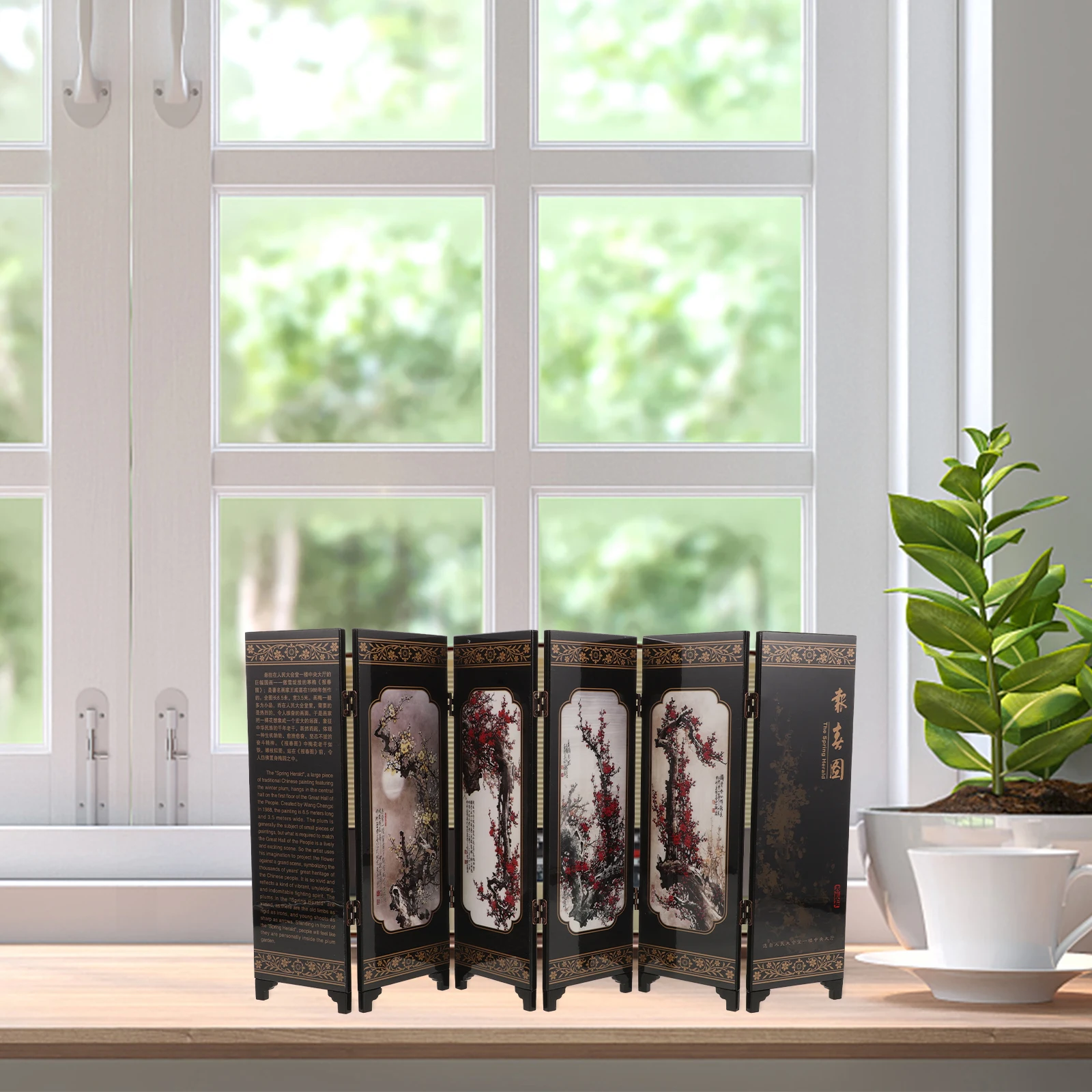 

Screen Ornaments Home Decor Desktop Folding Art Craft Wooden Decorative Model Chinese Screens