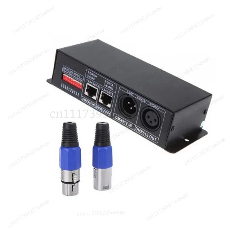 df 3‑Channel 12A DMX512 RGB LED Decoder Controller DC12‑24V LED DMX Signal Processor Replacement Accessory