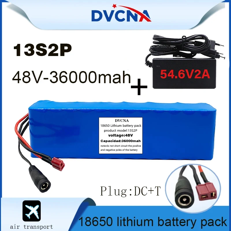 

100% genuine 48V36Ah 13s2p high-power 18650 battery pack,for scooter batteries, electric motorcycle BMS protection board+charger