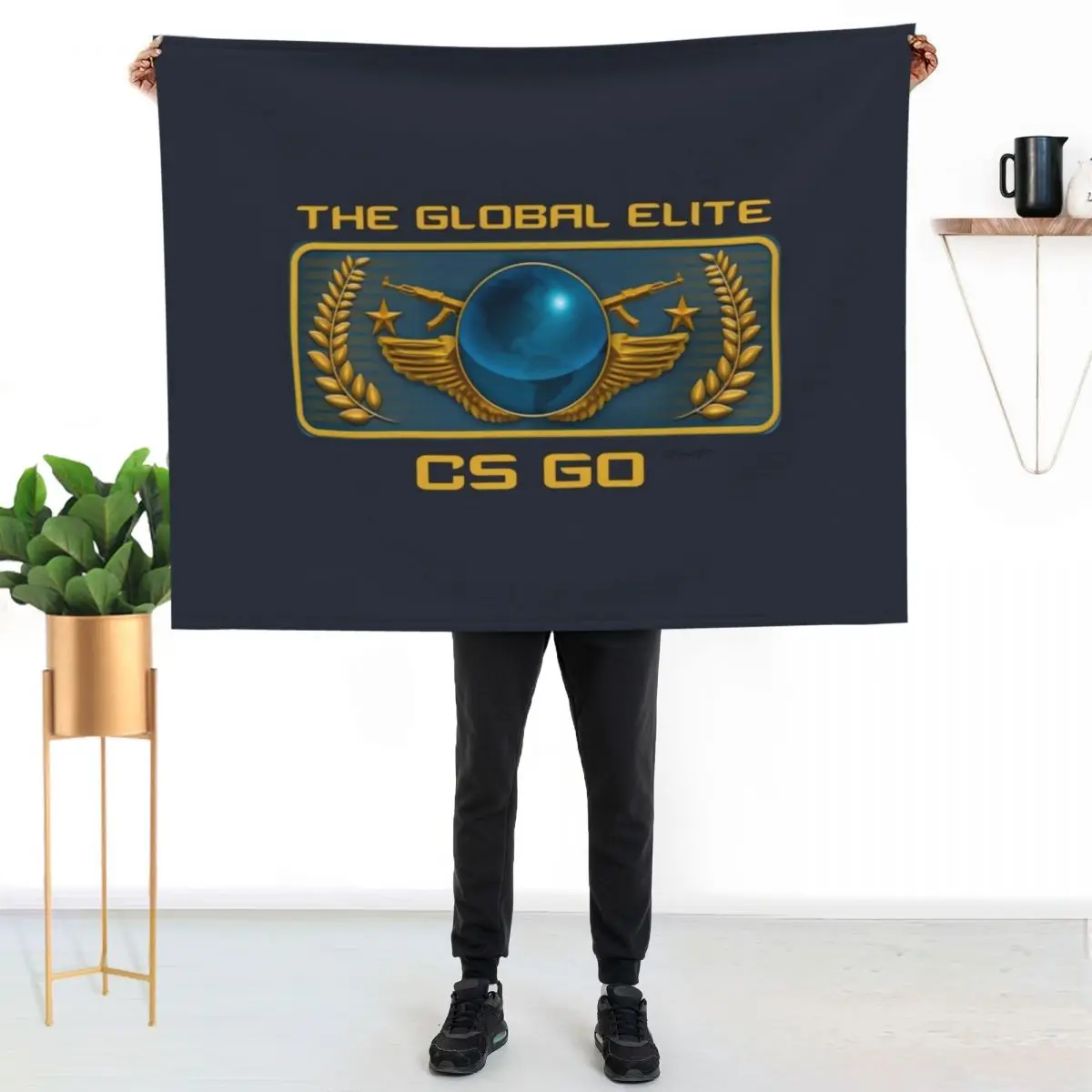 the global elite cs go Throw Blanket Luxury Thicken Nap Multi-Purpose Blankets Sofas Of Decoration Weighted Plaid Blankets