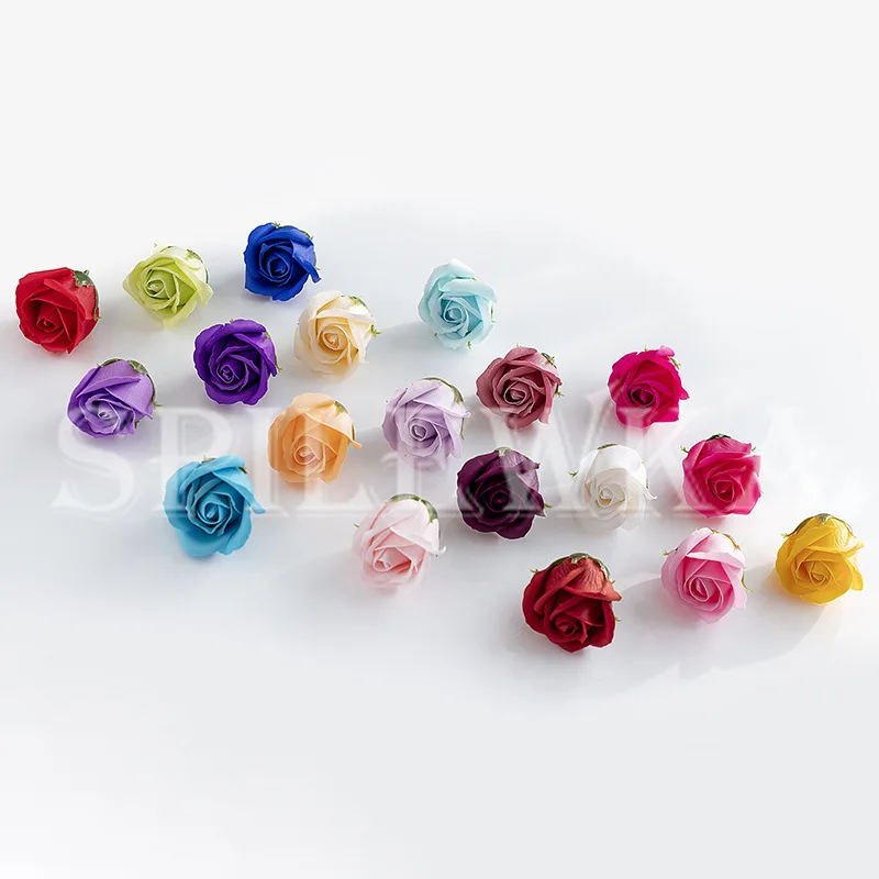 24/50Pcs Artificial Soap Roses for Wedding Decoration DIY Party Valentine\'s Day Bouquet Headwear Birthday Gift Giving Annivers