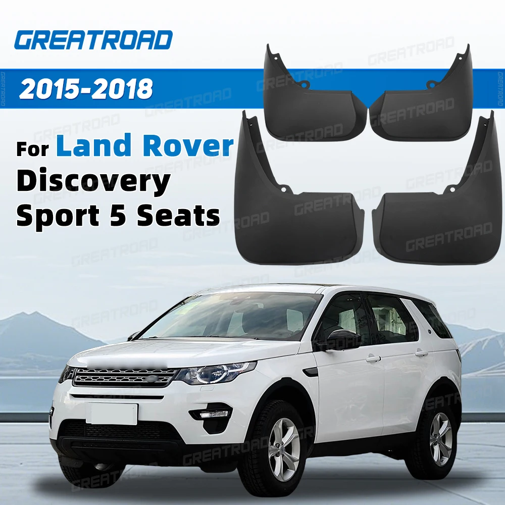 4Pcs Splash Guard Set For Land Rover Discovery Sport 5 Seats 2015-2018 2016 2017 Car Mud Flaps Fender Guards Auto Accessories