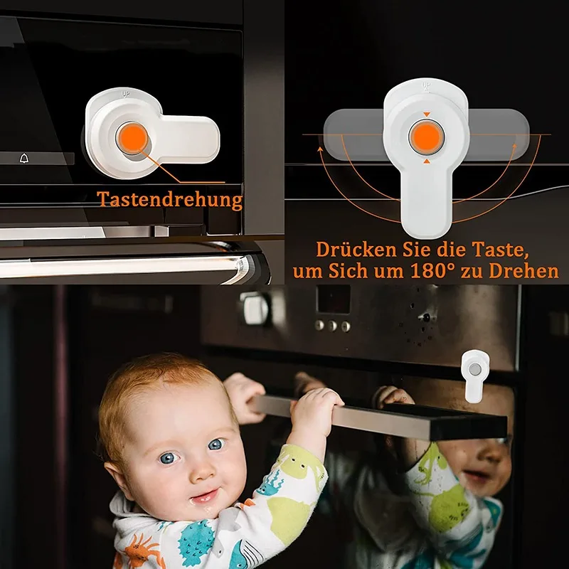 Babyveiligheid Ovenslot met nieuw ontwerp voor baby Voorkom dat baby een ovendeuren spelen Kinderveiligheid Oventurstopper