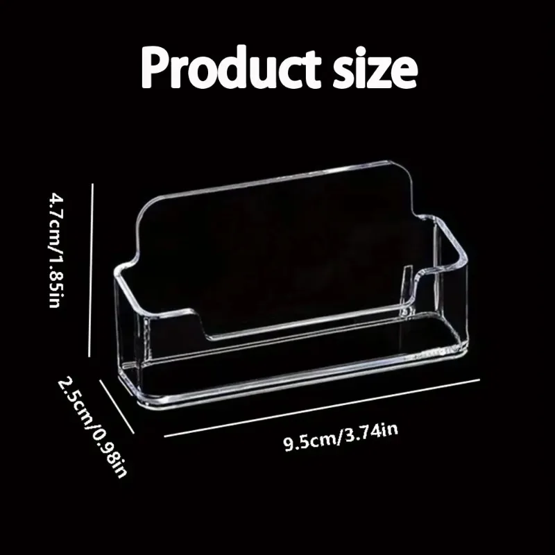 1PC Acrylic Material Transparent Desktop Storage Card Box Business Card Holder For School Office Supplies