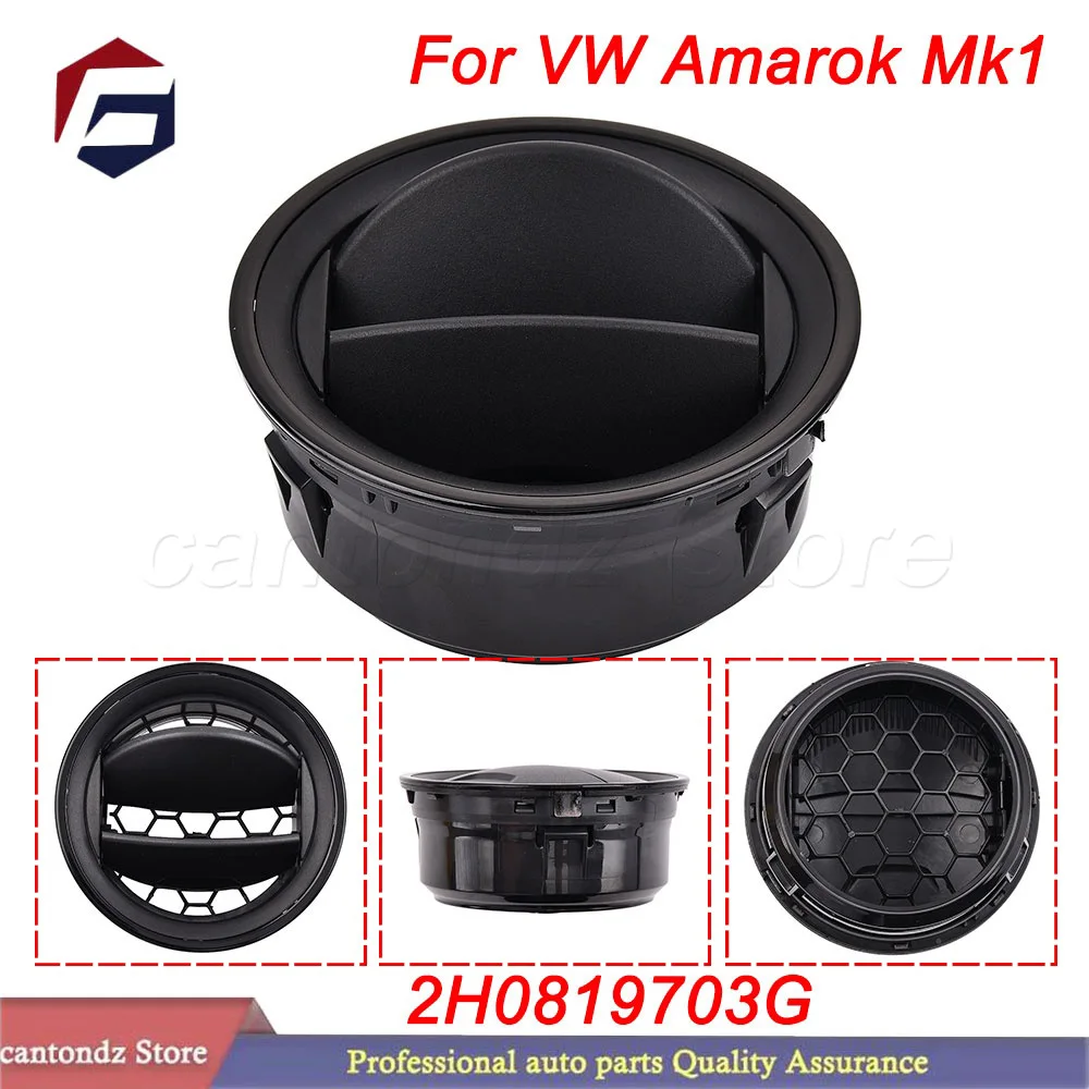 2H0819703G For VW Amarok Mk1 2012-2016 Durable Front Dashboard Air Vent AC Grille Diffuser Black/Silver Auto Accessory