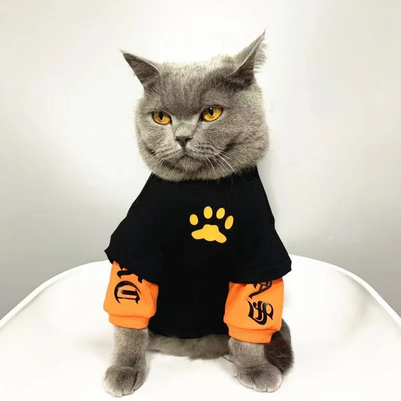 

Pet Clothes Cats Winter Warm Summer Sweater Cat Costume Hoodies Puppy Dog Clothing Soft Breathable Cat Supplies Pet Supplies