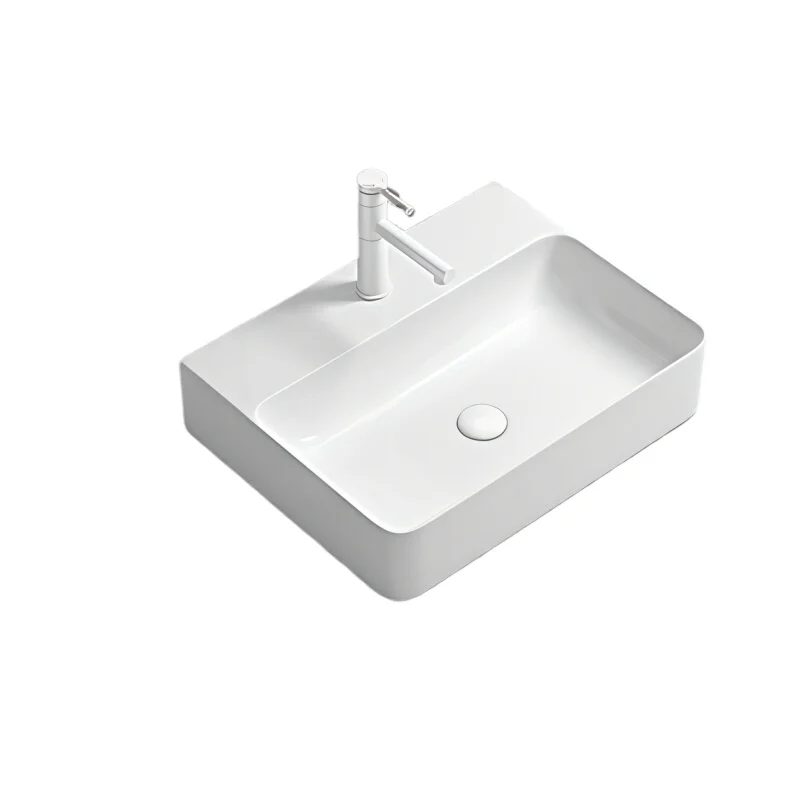 

Bathroom table ceramic hand washing rectangular single basin balcony hotel art basin