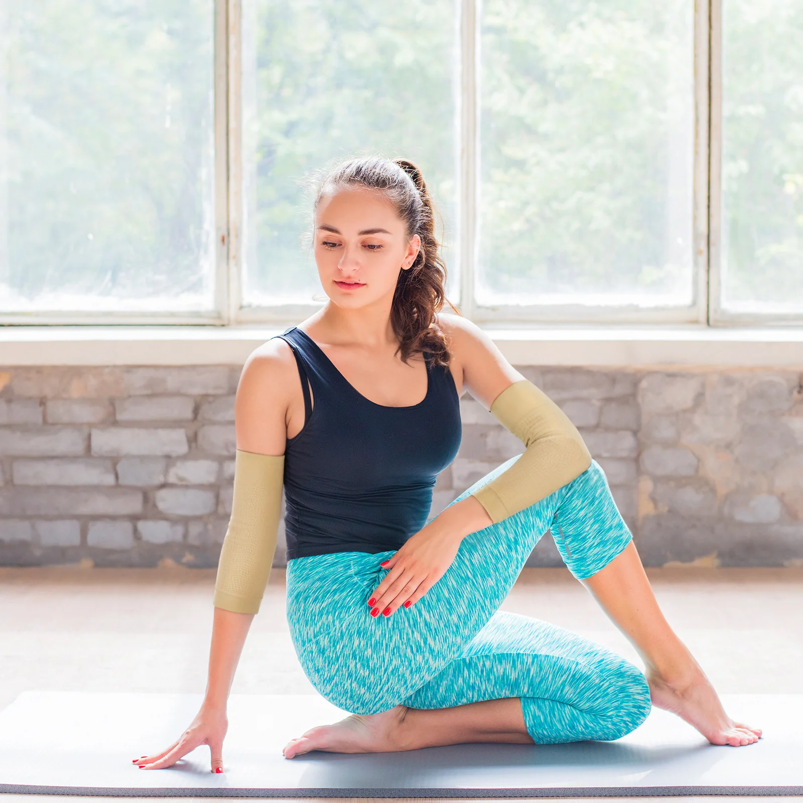 3 paia di maniche per avambraccio, copribraccio traspirante, protezione elastica per il braccio sportivo, manica per gomito per allenamento fitness yoga