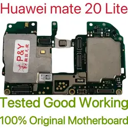 Original Unlocked Main Board For Huawei mate 20 Lite Mainboard Motherboard Unlocked With Chips Circuits Flex Cable