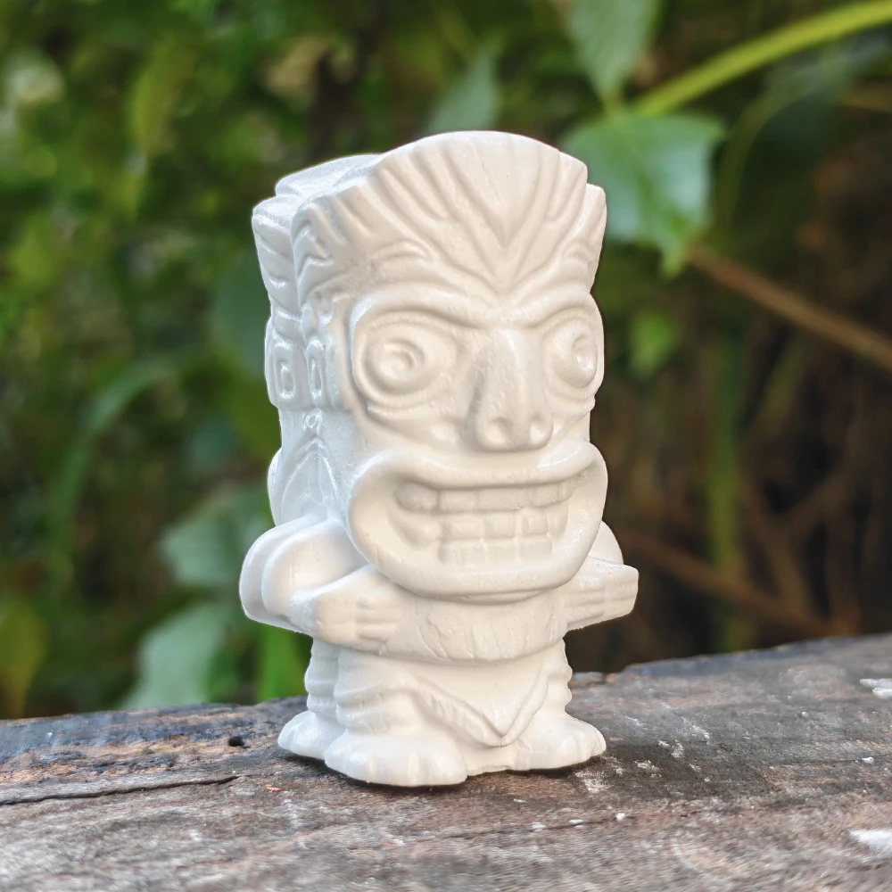 1.8 Inch Tiki Totem Sculpture Ornament, Resin Material, Cultural Theme, Ethnic Style, Suitable for Desktop Decorations, Housewarming Gifts, Halloween Decorations, Christmas Decorations, Holiday Decorations, Office Decorations, Study Room, Home Decor