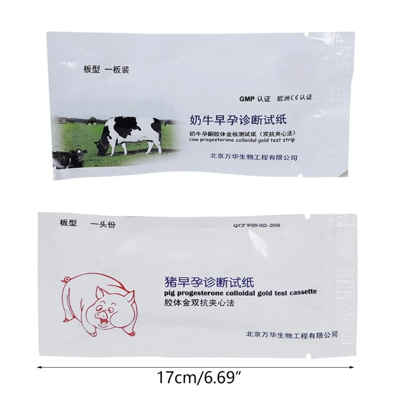 Early Pregnancy Test Strip for Pig Cattle Livestock Farming Supplies Safety Pregnancy Test Kit for Veterinary Y5GB